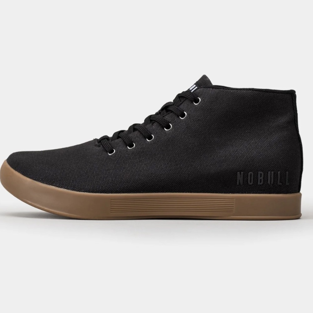 NoBull Black Mid Trainers Sneakers sz 8